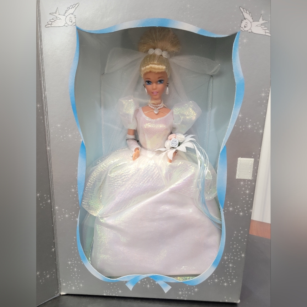 Elegant Bridal Doll with White Gown